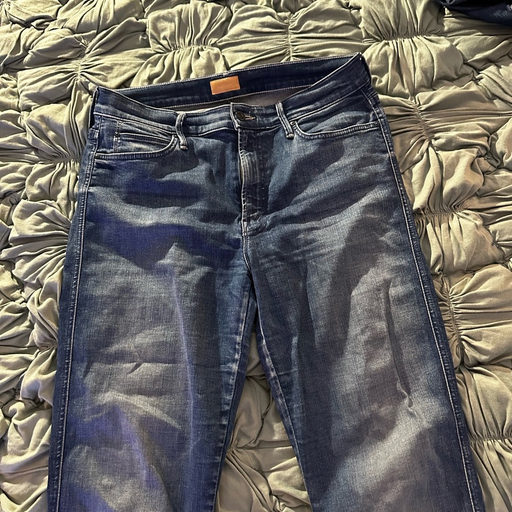 MOTHER Dark Blue Boyfriend Jeans